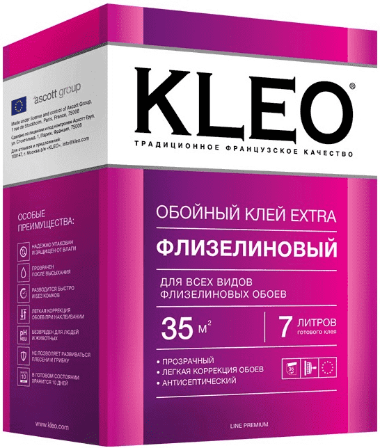 Флизелиновый обойный клей Kleo Extra, 250 г купить в Москве