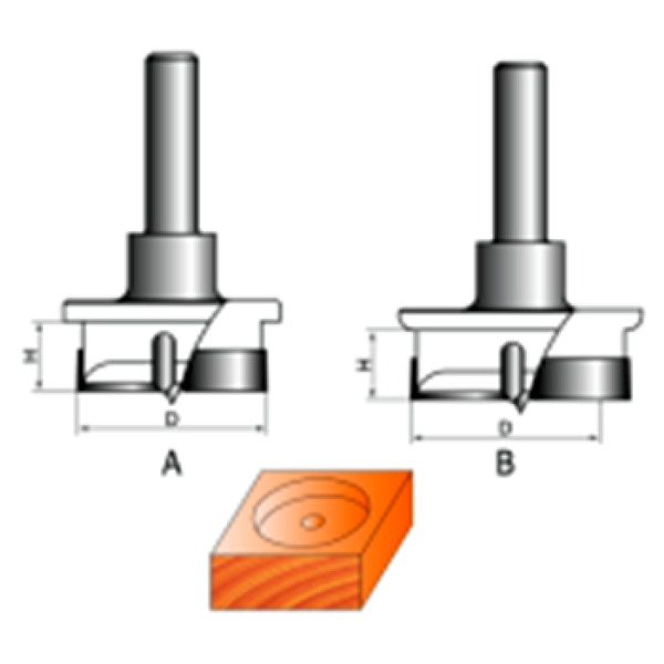 Фреза для врезки мебельных петель с ограничителем