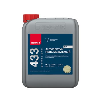 Невымываемый антисептик усиленный Neomid 433, концентрат 1:9, 5 л ...
