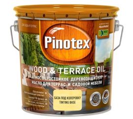 Масло для дерева с воском Pinotex Wood & Terrace Oil колеруемое, 2,7 л
