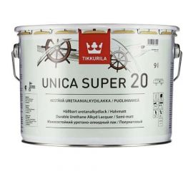 Яхтный лак полуматовый Tikkurila Unica Super EP 20, 9 л