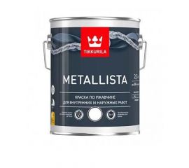 Краска по металлу Tikkurila Metallista молотковая серебристая, 2.5 л