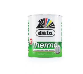 Белая глянцевая эмаль для радиаторов Dufa Retail Thermo, 2.5 л