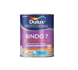 Краска Dulux Bindo 7 экстрапрочная BW для стен и потолков, 1 л