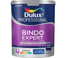 Краска Dulux Bindo Expert BС для стен и потолков, особо густая, глубокоматовая, база BC, 4.5 л