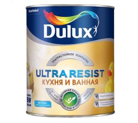 Краска Dulux Ultra Resist BW полуматовая для кухонь и ванных комнат, 1 л