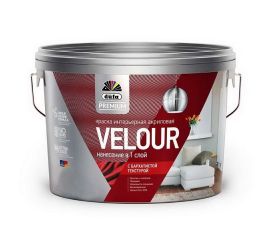 Краска Dufa Premium Velour Интерьерная База 1 для стен и потолков, 1 л