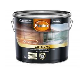 Pinotex Extreme (Tinova Professional) бесцветная, лессирующая краска-лазурь для дерева, 9 л