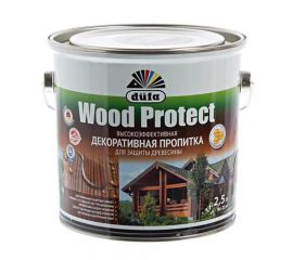 Антисептик для дерева с воском Dufa Wood Protect бесцветный, 2.5 л
