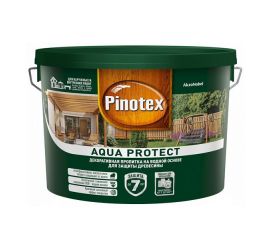 Pinotex Aqua Protect бесцветный, антисептик для дерева, 9 л