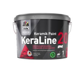 Краска для влажных помещений Dufa Premium KeraLine Keramik Paint 20 полуматовая белая база 1, 2.5 л