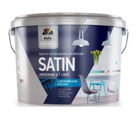 Краска Dufa Premium Satin для стен и потолков белая, 1 л