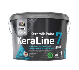 Краска Dufa Premium KeraLine Keramik Paint 7 для стен и потолков матовая белая база 1, 2.5 л.