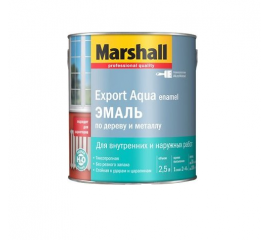Эмаль на водной основе Marshall Export Aqua Enamel, универсальная, глянцевая, белая, 2,5 л