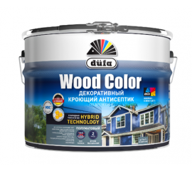 Декоративный кроющий антисептик Dufa Wood Color стальной серый 2,5 л