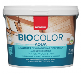 Neomid Bio Color Aqua Белый, антисептик для дерева, 9 л
