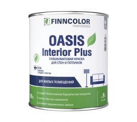 Краска Finncolor Oasis Interior Plus влагостойкая, База A, 0.9 л