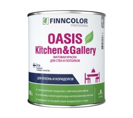 Краска Finncolor Oasis Kitchen&Gallery влагостойкая, База A, 0.9 л
