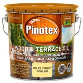 Масло для дерева с воском Pinotex Wood & Terrace Oil колеруемое, 2,7 л