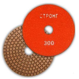 Черепашка АГШК - алмазный гибкий диск для влажной шлифовки D 100 мм, P 200, СТБ-302