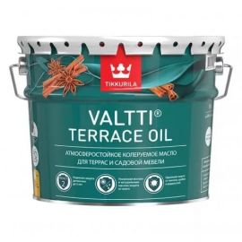 Масло Tikkurila Valtti Terrace Oil для террас и садовой мебели с воском, 9 л