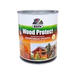 Антисептик для дерева с воском Dufa Wood Protect Белый, 0.75 л