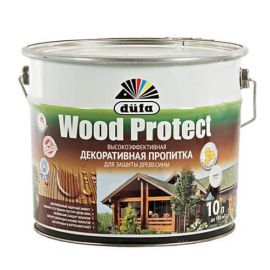 Антисептик Dufa Wood Protect Белый для дерева с воском, 10 л