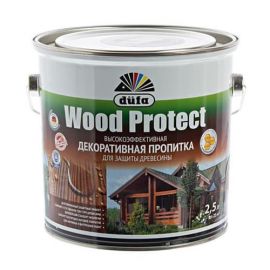 Антисептик для дерева с воском Dufa Wood Protect Белый, 2.5 л
