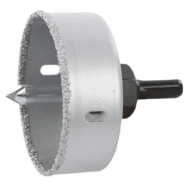 Коронка по керамике с карбидным напылением + вольфрам, D 65 мм, СТК-069