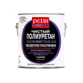 Petri Diamond Hard, полуматовый лак для дерева, 3.785 л