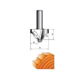 Фреза по дереву кромочная фигурная, 8х46Dх18H R4/R10 мм, CTФ-2021
