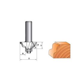 Фреза по дереву кромочная фигурная, 8х38Dх15H R4 мм, CTФ-2029
