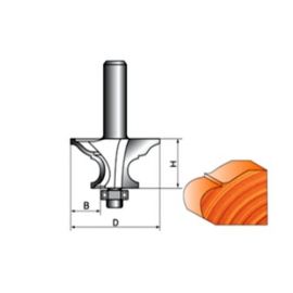 Фреза по дереву кромочная фигурная, 8х38Dх20H мм, CTФ-2036