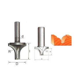 Фреза по дереву пазовая фасонная, 8х22Dх14H R8 мм, CTФ-2057