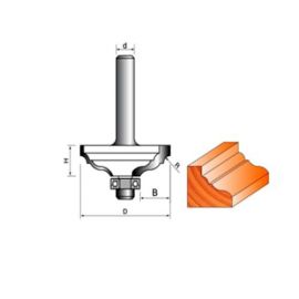 Фреза по дереву кромочная калевочная, 12х63Dх20H R5 мм, CTФ-2111