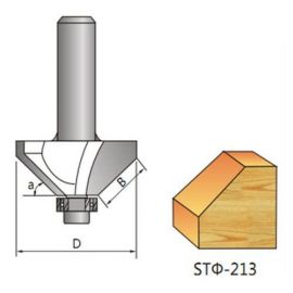 Фреза по дереву кромочная конусная, 8х31D мм, STФ-213