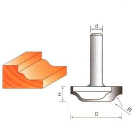Фреза по дереву пазовая фасонная, 8х34Dх10H R5 мм, CTФ-2154