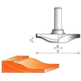 Фреза по дереву фигирейная горизонтальная, 8х50Dх7H мм, CTФ-2404
