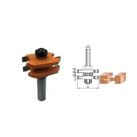 Фреза по дереву комбинированная рамочная Т, 12х46Dх20H мм, CTФ-3523