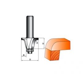 Фреза по дереву кромочная фигурная, 8х44.7Dх26H R11 мм, CTФ-2217