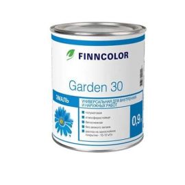Эмаль универсальная Finncolor Garden 30 полуматовая, База С, 0.9 л