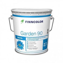 Эмаль универсальная Finncolor Garden 90 высокоглянцевая, База С, 2.7 л