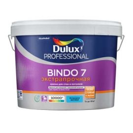 Краска Dulux Bindo 7 ЭКСТРАПРОЧНАЯ для стен и потолков, матовая, база BC, 9 л