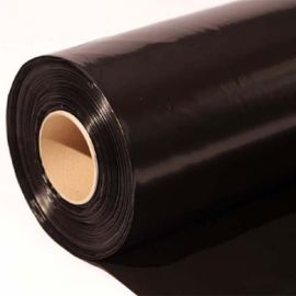 Пленка полиэтиленовая высший сорт черная рукав 200 мкм, 6x50 м, 50 кг