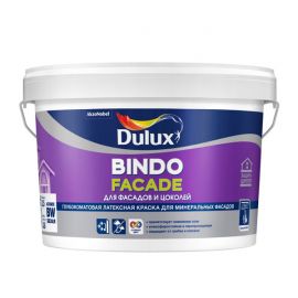 Краска Dulux Bindo Facade для фасадов и цоколей, защита от высолов, глубокоматовая, база BC, 2.25 л