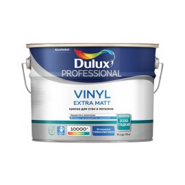 Краска Dulux Professional Vinyl Extra Matt BW для стен и потолков, 10 л