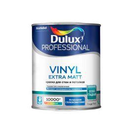 Краска Dulux Professional Vinyl Extra Matt BW для стен и потолков, 1 л