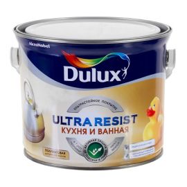 _Краска Dulux Ultra Resist BW матовая для кухонь и ванных комнат, 2.5 л