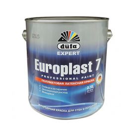 Краска Dufa Premium Europlast 7 для стен и потолков водно-дисперсионная, База 1, 2.5 л