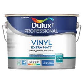 Краска Dulux Professional Vinyl Extra Matt BW для стен и потолков, 2.5 л